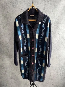 Vintage Damen Strick Wolle Long Cardigan Pullover Nagpal 90er Jahre - Bild 1 von 17