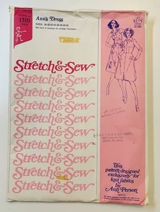 Stretch & Sew 1510 Ann’s Dress Uncut Knit Pattern Bust Sizes 28–42 Ann Person - Picture 1 of 2
