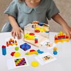 Spiegelbild-Puzzlespiele aus Holz mit Bausteinen für Kinder und Mädchen im