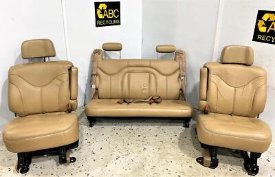 GMC Yukon XL 2000 Stillen GTS juego de asientos segunda/tercera fila cuero tostado/azul Foto 1 de 4