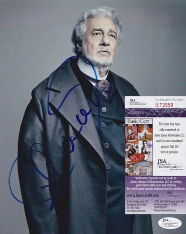 Placido Domingo Signed 8x10 Photo w/ JSA COA #R73550 The King of Opera Cover
