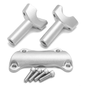 3.5" Silver Handlebar Risers Top Clamp for Harley Dyna Low Rider Sportster 883 - Picture 1 of 10