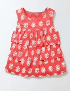 Boden New British Kids ODETTE TANK Coral Crush/Ivory Size 11-12y style #91470 J - Picture 1 of 2