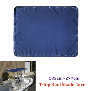 72" T-top Roof Shade Cover Yacht Awning Cloth Boat Sun Shade Canopy Waterproof - Picture 1 of 16