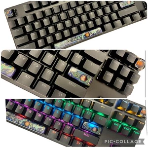 Space Galaxy Starry Night Gaming Keyboard RGB Rainbow Backlit K550 Mechanical - Picture 1 of 11
