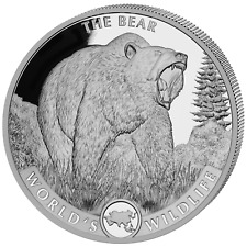 Kongo Worlds ´ s Wildlife (4.)  2022 The Bear Bär  1 oz  Unze 999 Silber  ST
