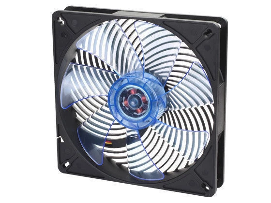 Silverstone AP141 140mmx25mm Transparent blue UV fan blades, black frame Fan - Image 1 of 1