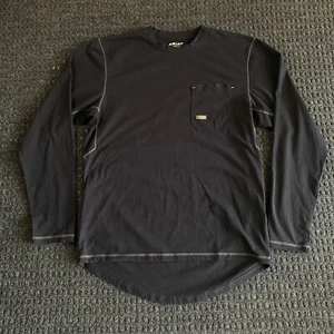 Ariat Rebar Long Sleeve Pocket Shirt Mens Small Black Workwear - Picture 1 of 8