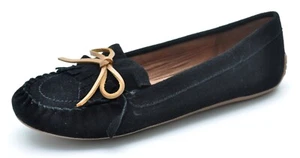 Lucky Brand ANCHOR Suede Leather Black Flats Women's - NEW - Picture 1 of 4
