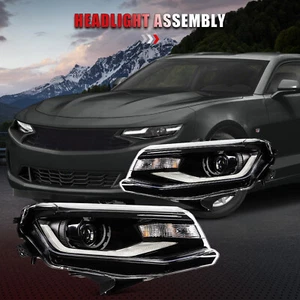 For Chevy Camaro 2016-2018 LED DRL Headlights Assembly Pair Left+Right Headlamp - Picture 1 of 6