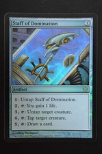 Magic The Gathering MTG STAFF OF DOMINATION FOIL #2 Fifth Dawn LP Lightly Played
