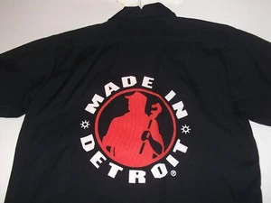 Dickies Mens Medium Made In Detroit Work Mechanic Button Shirt - Picture 1 of 3