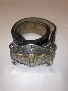 Tony Lama Leather Belt Black 24 C60113 11/18 - Picture 1 of 7