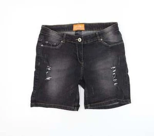 West Ace Damen grau Baumwollmischung Bermuda Shorts Größe 8 L7 Reg Distressed - Bild 1 von 12