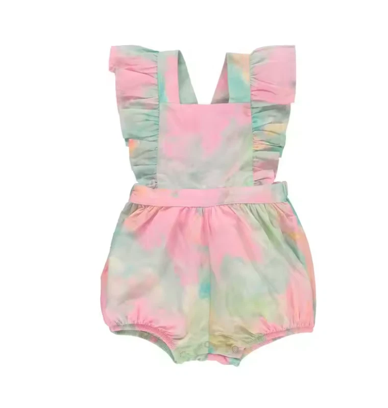 Romper Bebe orgânico aquarela violetta tamanho 2Y novo com etiquetas - Imagem 1 de 1