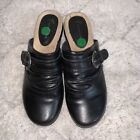 Wear Ever Niona Women?s Faux Black Leather Mule / Clogs Slip On Shoes Size 6.5M