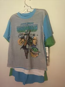 Star Wars Baby Yoda Boys 3pc Pajamas Size 12 - Picture 1 of 4