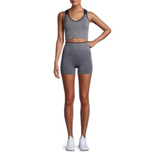 Avia Women's Active Seamless Bike Shorts, Blue, Large (12-14) - Picture 1 of 6