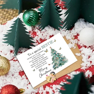 Merry Christmas Card for Bestie, Sweet Best Friend Christmas Card Gift for He... - Picture 1 of 6