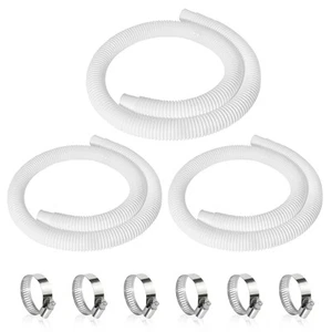 3 Pcs 1.25" Pool Hose, 59" Long Accessory Pool Pump Replacement Hoses, Compat... - Picture 1 of 6