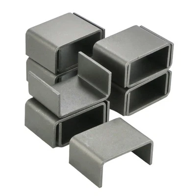 (Pack of 12) 2x4 Raw Steel Weld-On Stake Pocket Brackets for Curt 83072 Trailers - Image 1 of 4