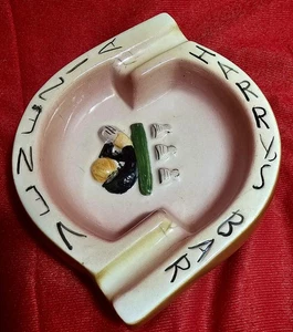 Vintage Harrys Bar rosa Aschenbecher Venedig Italien Venezia selten 1940er signiert: Saimi - Bild 1 von 9