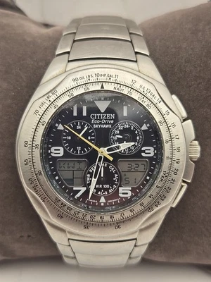Citizen Men’s Eco-Drive Skyhawk World Time Titanium Men's Wristwatch - Image 1 of 4