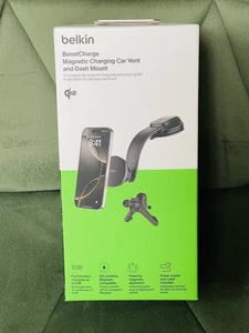 Belkin Wireless Car Charger Magnetic Car Vent+Dash Mount USB-C Cable MagSafe Qi2 - Picture 1 of 17