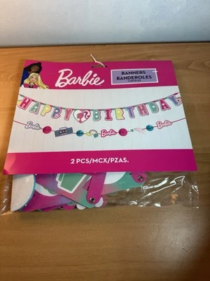 芭比® Dream Together 生日快乐横幅 2 件 6 英尺新品 — 第 1/4 张图片