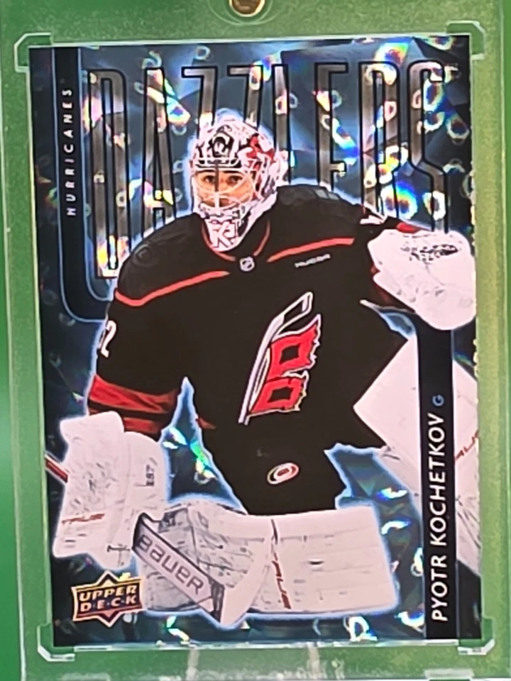 2025-26 Upper Deck Series 1 Pyotr Kochetkov Dazzlers Blue #DZ-9 Hurricanes - Image 1 of 1