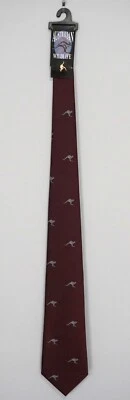 Nueva Corbata Hollygreen Australian Wildlife Canguro Granate Rojo Borgoña Foto 1 de 4