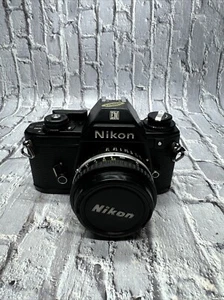 Working Nikon EM 35mm SLR Film Camera w/ Series E 50mm f/1.8 Lens - Picture 1 of 4