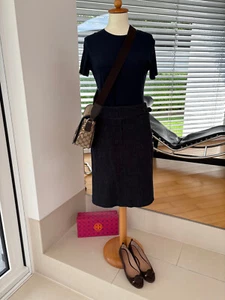 Falda vaquera WINDSOR Dream azul marino dt 34 99 % algodón precio original 240 € sin usar oficina - Imagen 1 de 11