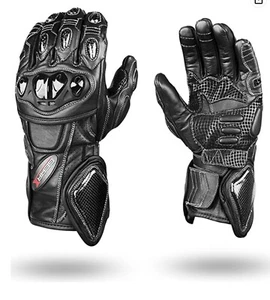 Motorbike Gloves Soft Analin Cowhide Leather Vented Kevlar lined armours - Picture 1 of 4
