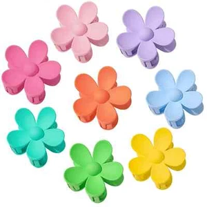 Hair Claw Clips 8PCS Flower Hair Clips for Women and Girls Strong Hold Matte - Picture 1 of 7