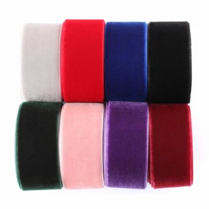 Velvet Ribbon Wide Bows Sewing Bundle Pack Roll Christmas Tree Wreaths Gift Wrap - Picture 1 of 20