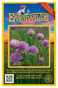 1000 Chives Herb Seeds - Everwilde Farms Mylar Seed Packet - Picture 1 of 3