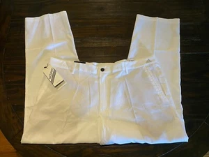 Mens White/chrome Adidas Adizero Lightweight Golf Performance Pants Size 40/30 - Picture 1 of 11