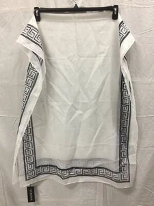 VERONA LUXURY PRINTED CHIFFON HIJAB SCARF WHITE - Picture 1 of 1