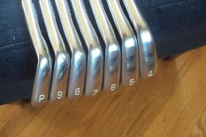 Mizuno MP-20 HMB/MMC forged irons 4-PW DG X100 x-stiff steel std length 1 flat - Picture 1 of 8