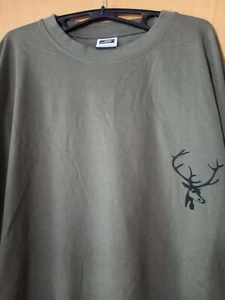 Jagd  T - Shirt Herren Größe 4 XL 100% Baumwolle huntergrün Hirsch Neuware - Picture 1 of 1