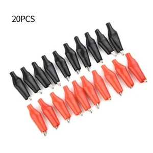 20Pcs (10pcs Black+10pcs Red) Soft Plastic Coated Testing Probe Clip - Picture 1 of 24