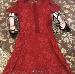 Abito Vestito Pizzo Rosso Marca Yamamay Tg S - Foto 1 di 6