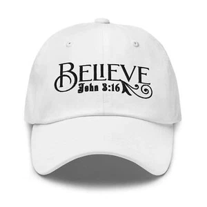 Bestickte Baseball Cap - verstellbar - Believe - John 3:16 - Bild 1 von 11