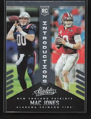 2021 Panini Absolute Introductions Mac Jones RC #INT-9 Alabama Crimson Tide/New - Image 1 of 2