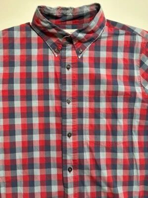 Camisa Jack Spade Para Hombre Mediana Azul Rojo Cuadros Warren Street Abotonada NY Foto 1 de 4