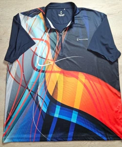 Savalino Bowling-Shirt Viertelreißverschluss mehrfarbig Grafik Größe 2XL geometrisch Tenni - Bild 1 von 7