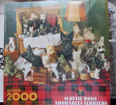 Springbok 2000 Piece Puzzle - Scottie Dogs Adorables Terriers New & Sealed - Image 1 of 3