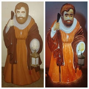 Vintage SANTA'S BEST Nativity Figure Joseph 39" Light Up Blow Mold - Picture 1 of 18