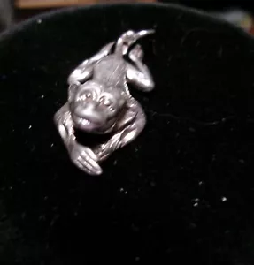 Vintage Primas 925 Silber Anhänger Affe Silver Charm signiert "STERLING" - Bild 1 von 18